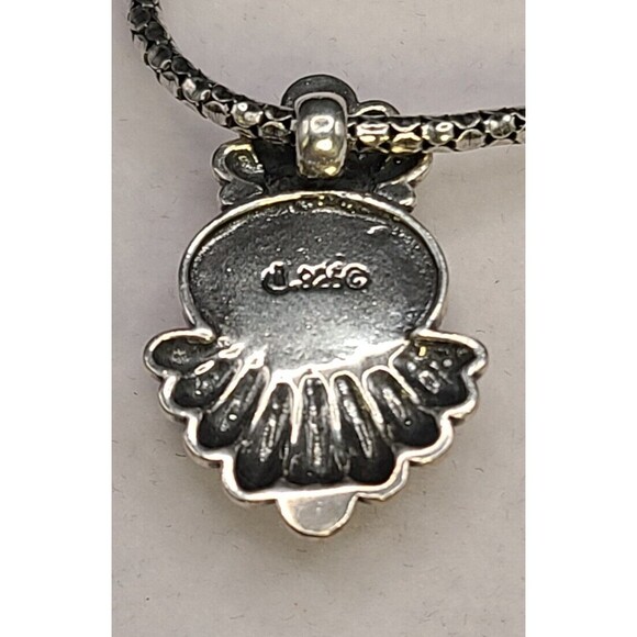 Carolyn Pollack Sterling Silver Blue Lace Agate W/Milor Italian Chain 18" - Picture 4 of 5